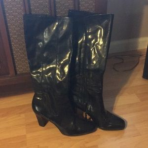 3.5 in. Franco Sarto Black Boots